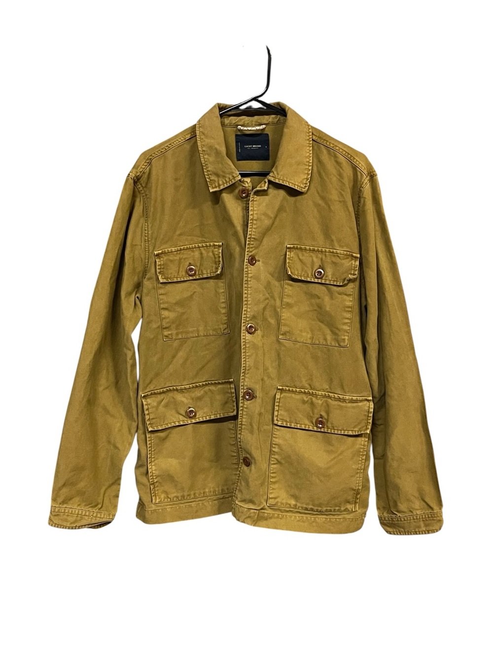 Lucky Brand Men’s L Olive Field Utility Jacket Military Workwear Gorpcore